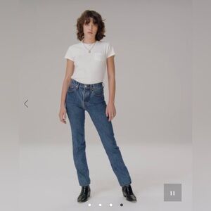 Levis womens 501, dark wash